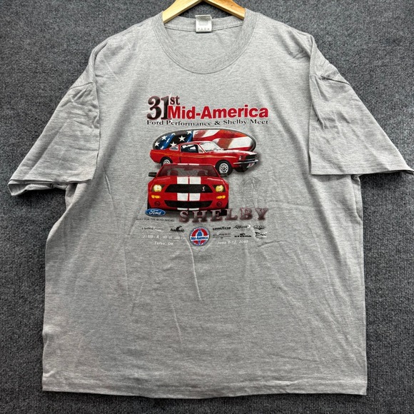 Hanes Beefy-T Other - 2005 Ford‎ Performance Shelby Meet T Shirt XL Gray Short Sleeve Car Show